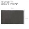 Κάλυμμα σκόνης για τηλεόραση 43 ιντσών, Kwmobile, Grey, Textile, 51701.19