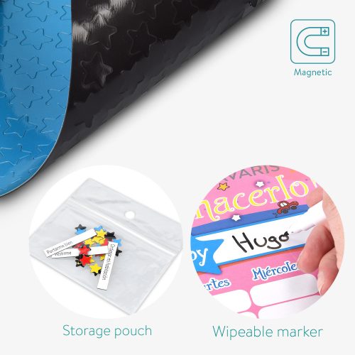 Πίνακας εργασιών/επιβράβευσης για παιδιά, 250 μαγνήτες, 40 x 32 cm, Ισπανική γλώσσα, 48146.09