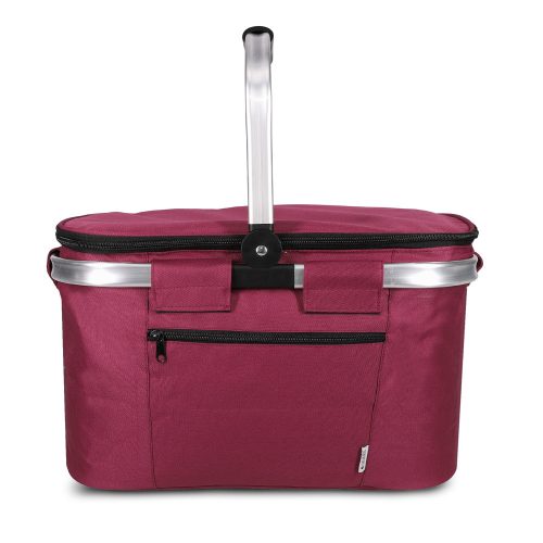 Πτυσσόμενη τσάντα πικνίκ με λαβή Navaris, 27 L, Insulated, Bordeaux, 45859.13
