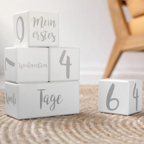 Σετ 5 Navaris Age Blocks για μωρά, γερμανική γλώσσα, ανοιχτό γκρι, 52325.01