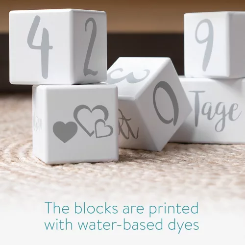 Σετ 5 Navaris Age Blocks για μωρά, γερμανική γλώσσα, ανοιχτό γκρι, 52325.01