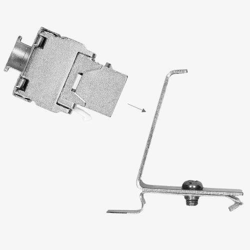 Σετ 4 βυσμάτων 10 Gbit CAT6A με 2 στηρίγματα για καλώδια Ethernet RJ45, Kwmobile, Silver, Metal, 47697.02