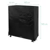 Husa masa tenis Navaris, 2 in 1, 165x70x185 cm sau 370x240 cm, fermoare, 420D Oxford, negru, poliester