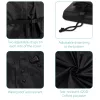 Husa masa tenis Navaris, 2 in 1, 165x70x185 cm sau 370x240 cm, fermoare, 420D Oxford, negru, poliester