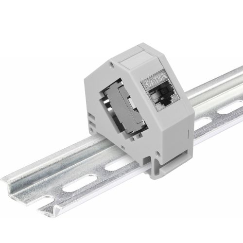 Σετ 8 υποδοχών CAT6A 10 Gbit με 8 περιβλήματα για καλώδια Ethernet RJ45, Kwmobile, Grey, Metal, 47696.08