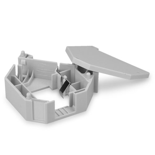 Σετ 8 υποδοχών CAT6A 10 Gbit με 8 περιβλήματα για καλώδια Ethernet RJ45, Kwmobile, Grey, Metal, 47696.08