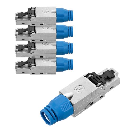 Σετ 4 βυσμάτων CAT8 RJ-45 για θωρακισμένα καλώδια Ethernet CAT8, Kwmobile, Multicolor, Metal, 52519.04