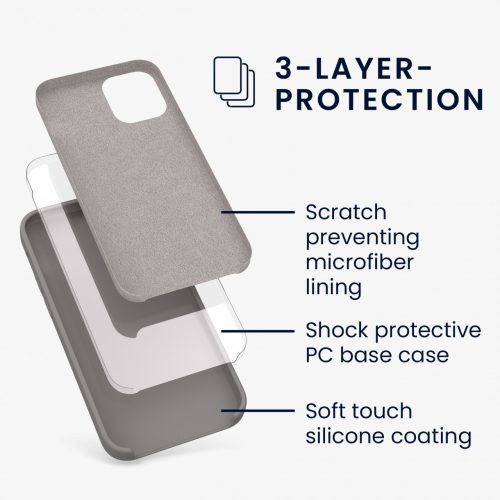 Θήκη για Apple iPhone 12 Mini, Silicone, Grey, 52640.155