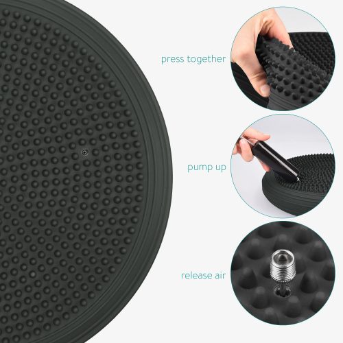 Μαξιλάρι μασάζ για καρέκλα και ασκήσεις γυμναστικής Navaris, 33 cm, Αντλία, 49286,19