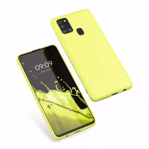 Θήκη για Samsung Galaxy A21s, Silicone, Yellow, 52494.195