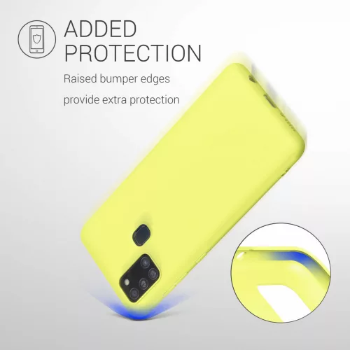Θήκη για Samsung Galaxy A21s, Silicone, Yellow, 52494.195