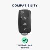 Κάλυμμα κλειδιού αυτοκινήτου για VW / Skoda / Κάθισμα - 3 Κουμπιά, Σιλικόνη, Μαύρο, 48036.95