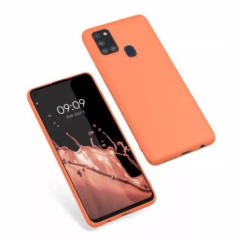 Θήκη για Samsung Galaxy A21s, Silicone, Orange, 52494.203