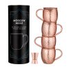 Set 4 Cani Moscow Mule si 1 Jigger, 500 ml, Navaris, 46859.01.05