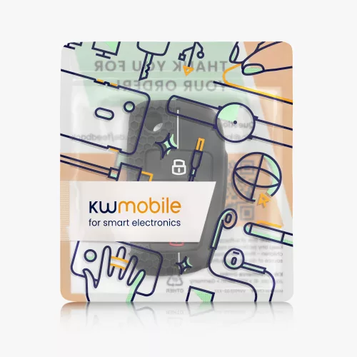 Θήκη κλειδιού αυτοκινήτου για Audi - 3 Κουμπιά, kwmobile, Σιλικόνη, Μαύρο, 53134.03