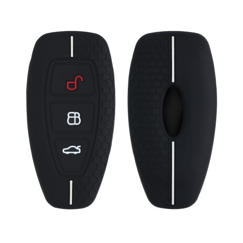Κάλυμμα κλειδιού αυτοκινήτου Ford - 3 κουμπιά - Keyless Go, Silicone, Black, 53133.03
