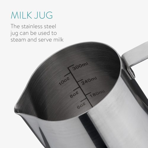 Σετ μπάρα και tamper από ανοξείδωτο χάλυβα με λαβή καρυδιάς Navaris, 51 mm, Covoras, 53238.01.02