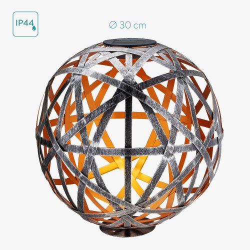 Ηλιακό φωτιστικό εξωτερικού χώρου Navaris, φωτισμός LED, 30 cm, Αυτόματο start/stop, 47543.09