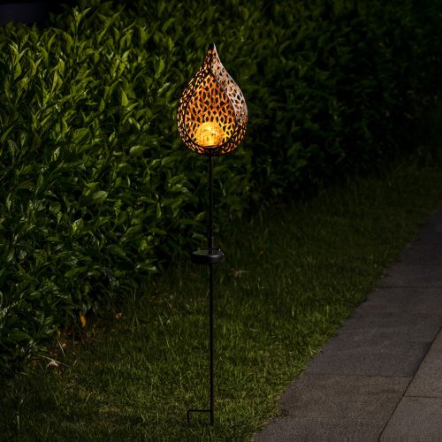 Set 2 Lampi solare Navaris LED, 16.5x6.5x90 cm, IP44, baterie AA 1.2V, 53309.01.02