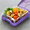 Cutie alimentara Navaris Bento Box, 4 compartimente, violet, plastic, 49877.02.38