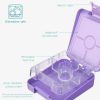 Cutie alimentara Navaris Bento Box, 4 compartimente, violet, plastic, 49877.02.38
