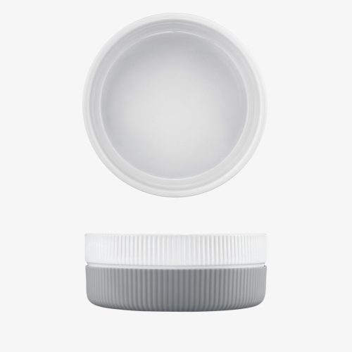 Σετ 2 μπολ για γάτες και σκύλους Navaris, Αντιολισθητικό, Γκρι, 53411.22