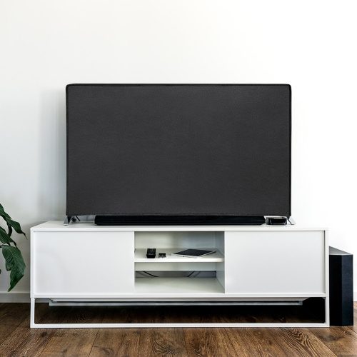 Κάλυμμα σκόνης για τηλεόραση 55 ιντσών, Kwmobile, Μαύρο, Ύφασμα, 51703.01