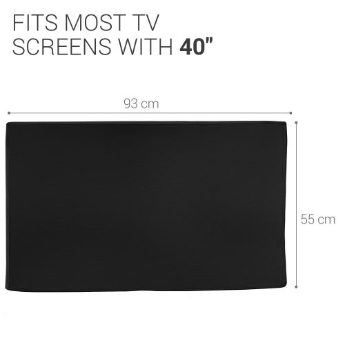 Κάλυμμα σκόνης για τηλεόραση 40 ιντσών, Kwmobile, Μαύρο, Ύφασμα, 51700.01
