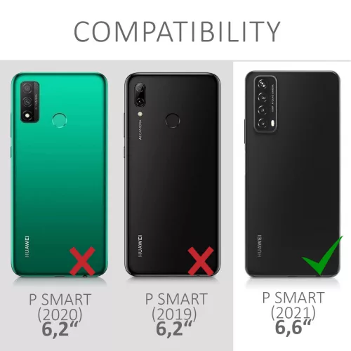 Θήκη για Huawei P Smart (2021), Silicone, Black, 53632.47