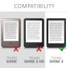 Κάλυμμα για Tolino Shine 3, Οικολογικό δέρμα, Κόκκινο, kwmobile, 48979.12