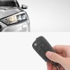Θήκη κλειδιού αυτοκινήτου για VW / Skoda / Κάθισμα - 3 κουμπιά, kwmobile, Nubuck Leather, Γκρι, 48575.19