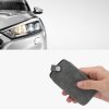 Κάλυμμα κλειδιού αυτοκινήτου για Renault / Dacia - 4 κουμπιά - Keyless Go, kwmobile, Nubuck Leather, Γκρι, 48564.19