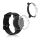 Σετ 2 θηκών για Xiaomi Amazfit GTR 2 / Amazfit GTR 2e, Σιλικόνη, Διαφανές / Μαύρο, 53907.02