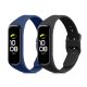 Σετ 2 ιμάντων για Samsung Galaxy Fit 2, kwmobile, Silicone, Blue / Black, 53962.02