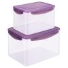 Set 2 recipiente pentru depozitare alimente Navaris, cu capac etans, 9L si 4.85L, 50790.01.02
