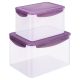 Set 2 recipiente pentru depozitare alimente Navaris, cu capac etans, 9L si 4.85L, 50790.01.02