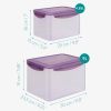 Set 2 recipiente pentru depozitare alimente Navaris, cu capac etans, 9L si 4.85L, 50790.01.02