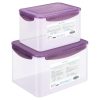 Set 2 recipiente pentru depozitare alimente Navaris, cu capac etans, 9L si 4.85L, 50790.01.02