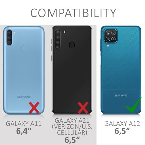 Σετ 3 προστατευτικών μεμβρανών για Samsung Galaxy A12, kwmobile, εμπρός, διαφανές, 54211.1