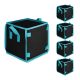 Set 5 bucati Grow Bags Square Navaris, 27x27x27 cm, material netesut, 54255.01