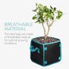 Set 5 bucati Grow Bags Square Navaris, 27x27x27 cm, material netesut, 54255.01