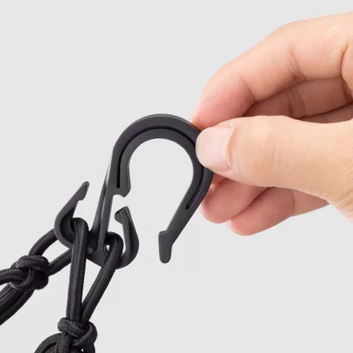 Σετ 2 δίχτυα φορτίου για μοτοσυκλέτες Navaris, 40 x 40 cm, Hooks, Carabiner, 54307.01