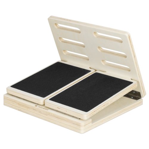 Ρυθμιζόμενη σανίδα άσκησης για τέντωμα των γάμπας Navaris, 4 Levels, Wood, 54275.02