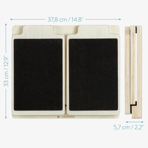 Ρυθμιζόμενη σανίδα άσκησης για τέντωμα των γάμπας Navaris, 4 Levels, Wood, 54275.02