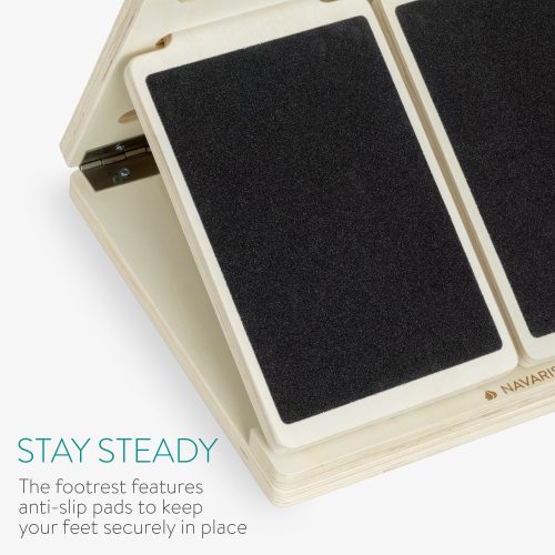 Ρυθμιζόμενη σανίδα άσκησης για τέντωμα των γάμπας Navaris, 4 Levels, Wood, 54275.02