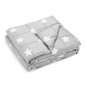   Patura grea Navaris, umplutura perle de sticla, 135x200 cm, 8.8 kg, gri, sticla/poliester/bumbac