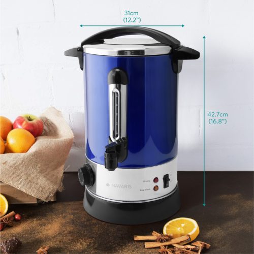 Fierbator vin fiert si apa calda Navaris, 6.8 L, 950 W, servicii rapide, albastru, metal
