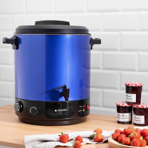 Fierbator electric Navaris 27 L, conservare/fructe si vin fiert, uz casnic/profesional, albastru, metal