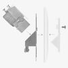 Σετ 1 RJ45 τριπλή πρίζα δικτύου με 3 βύσματα CAT 6A, Kwmobile, White, Metal, 54571.03.01