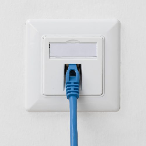 Σετ 2 θωρακισμένες πρίζες δικτύου RJ45 με 2 βύσματα CAT 6A, Kwmobile, White, Metal, 54571.01.02